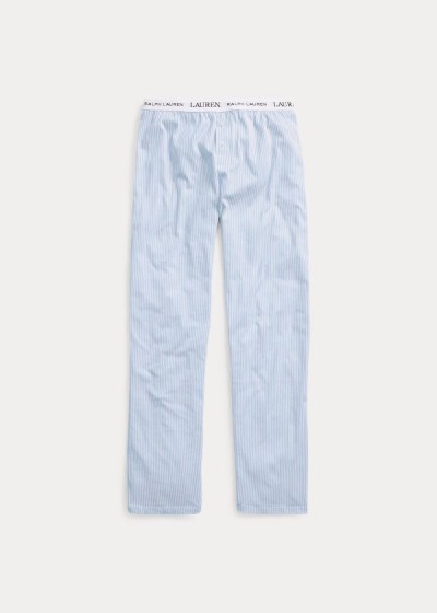 Pantalones De Pijama Ralph Lauren Mujer Azules / Blancos / Rayas - Striped Jersey - OPKXZ5719